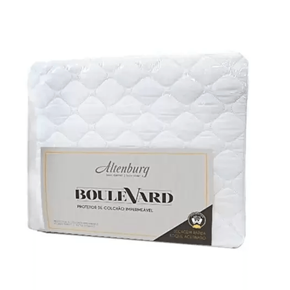 Protetor de Colchão King Altenburg Impermeável Toque Acetinado Branco Protetor de Colchão King Altenburg Impermeável Toque Acetinado Branco
