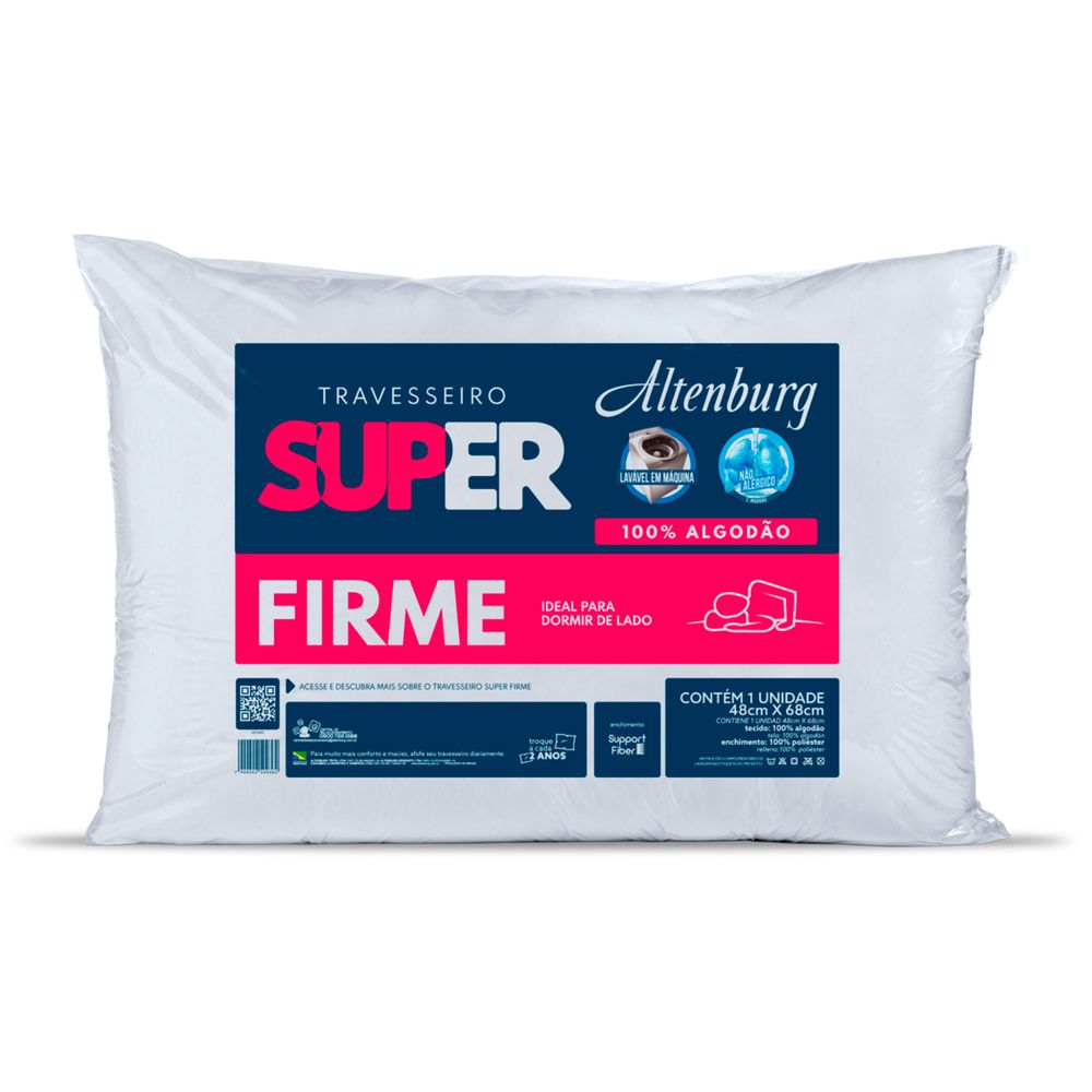 Travesseiro Altenburg Super Firme 48cm x 68cm Travesseiro Altenburg Super Firme 48cm x 68cm