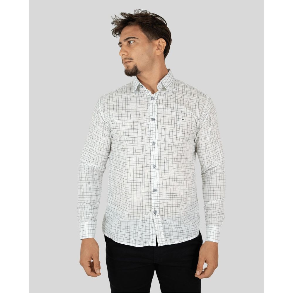 Camisa Masculina Social Manga Longa Listrada - Dixie Camisa Masculina Social Manga Longa Listrada - Dixie