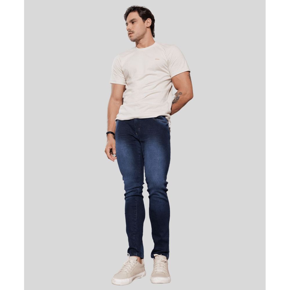 Calça Bokker Masculina Jeans Skinny Escura Calça Bokker Masculina Jeans Skinny Escura
