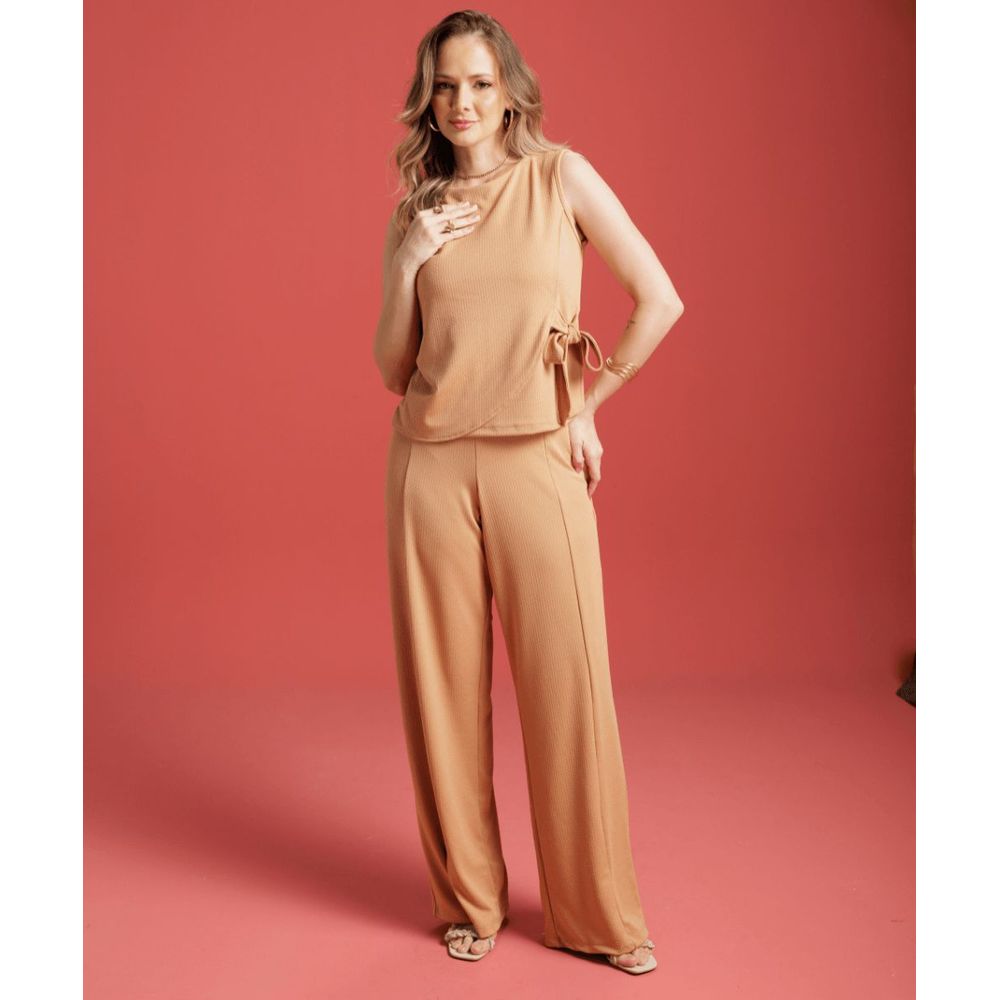 Calça Moda Loka Pantalona Com Elástico Fluida Calça Moda Loka Pantalona Com Elástico Fluida