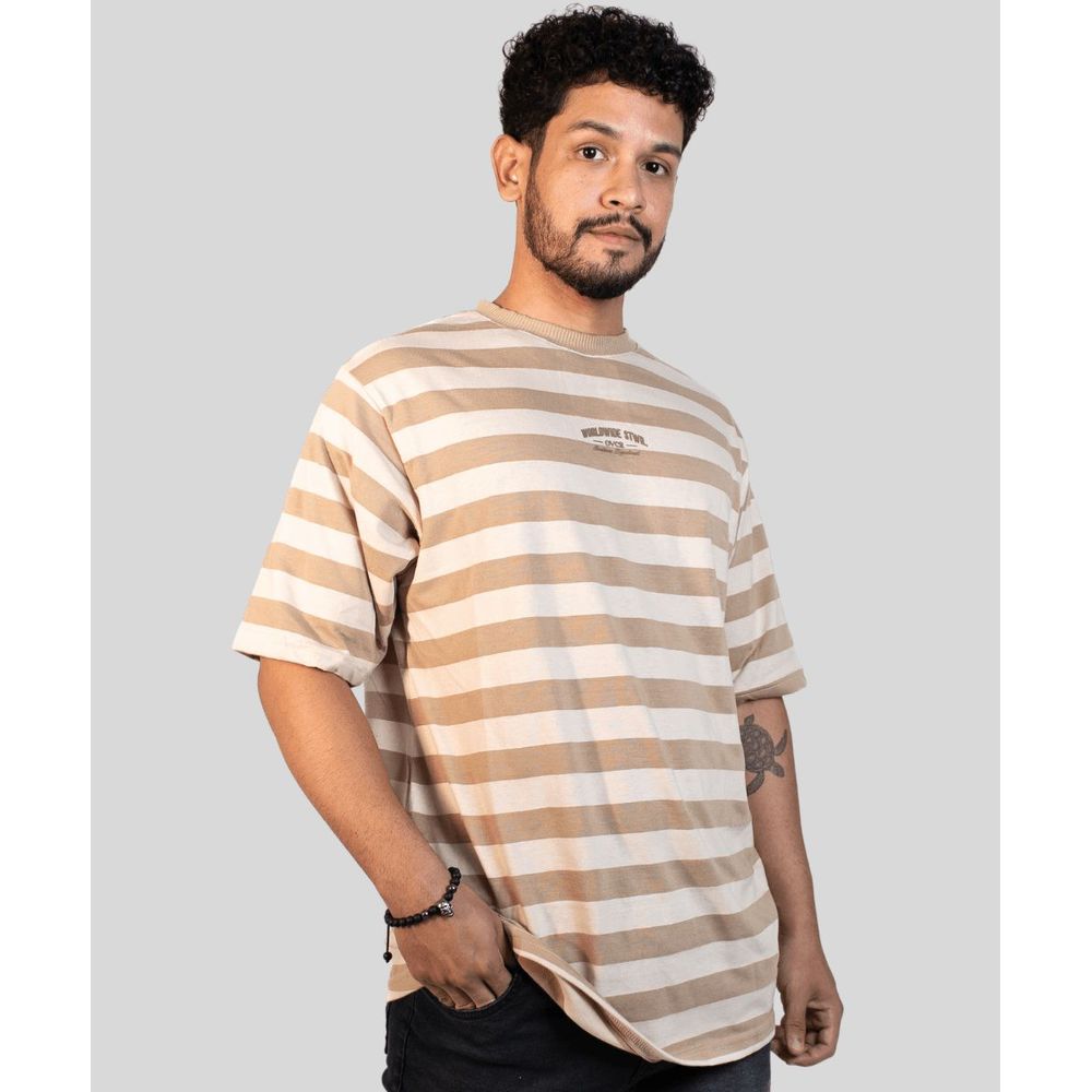 Camiseta Overcore Listrada Oversized Costas Camiseta Overcore Listrada Oversized Costas